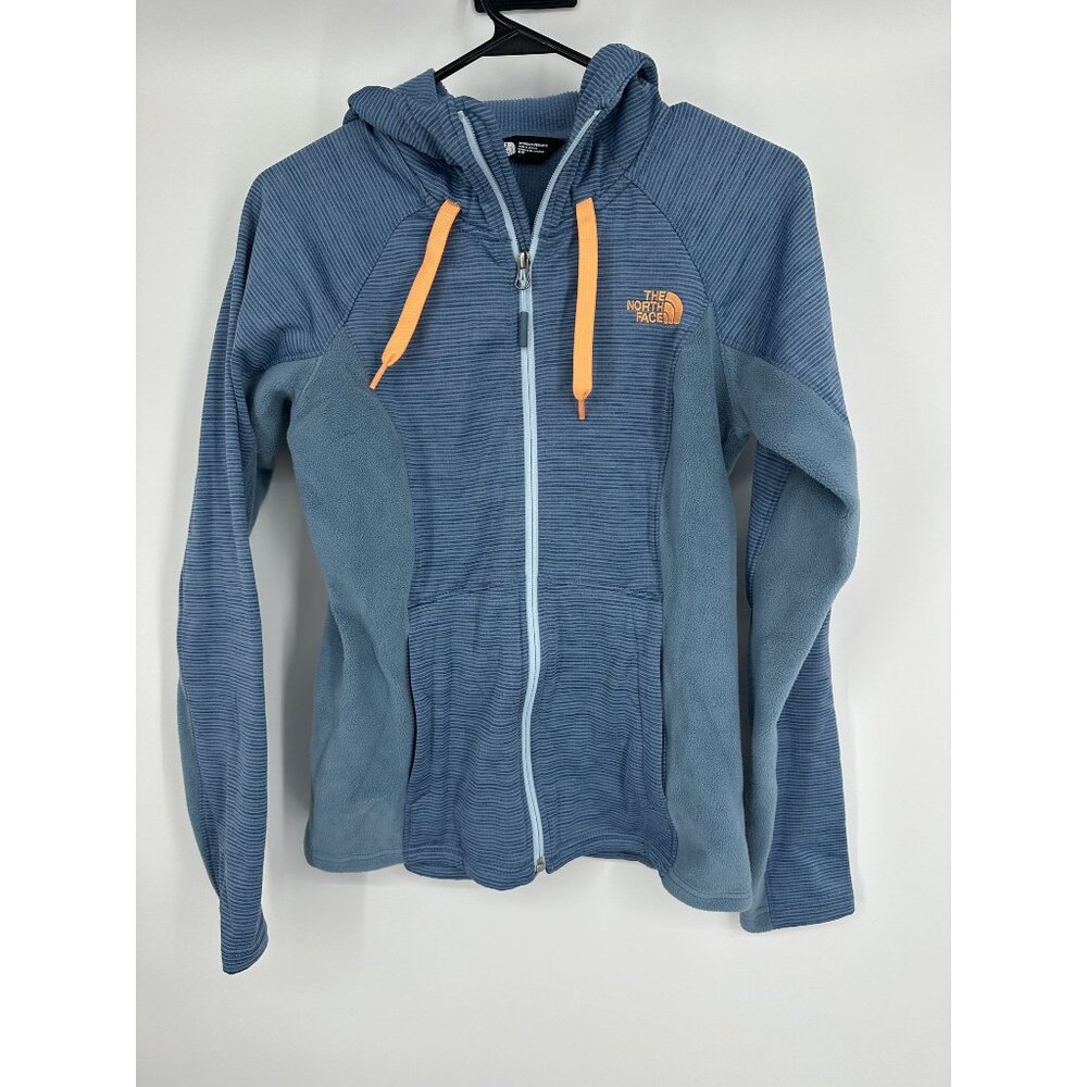 The North Face Womens Mash Up Jacket Fleece Blue Neon Orange Size Small